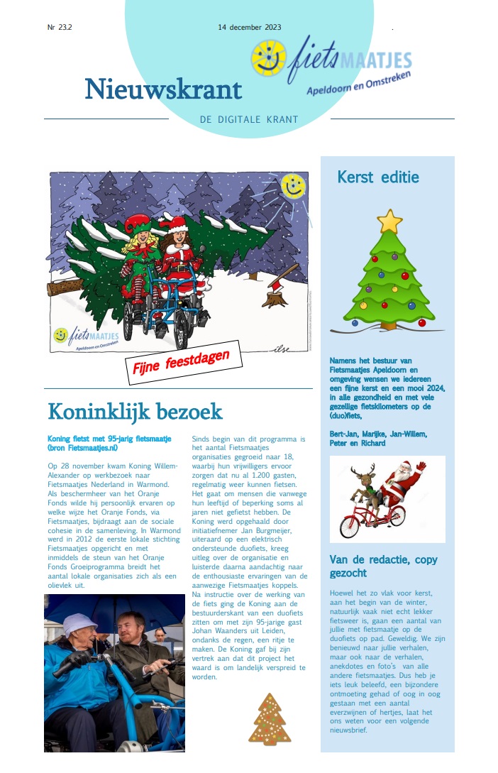 Nieuwsbrief Fietsmaatjes Apeldoorn 23-2